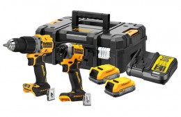 Dewalt DCK2050E2T-GB 18V XR Brushless G3 Compact Twin Kit (DCD805 + DCF850) 2 x Compact Powerstack Batteries £349.95